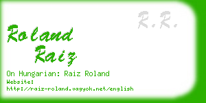 roland raiz business card